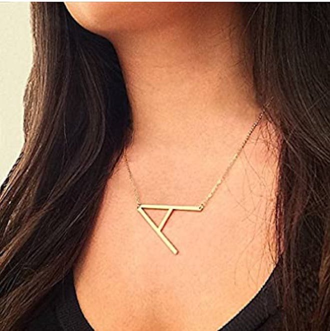 RINHOO Gold Initial Necklace