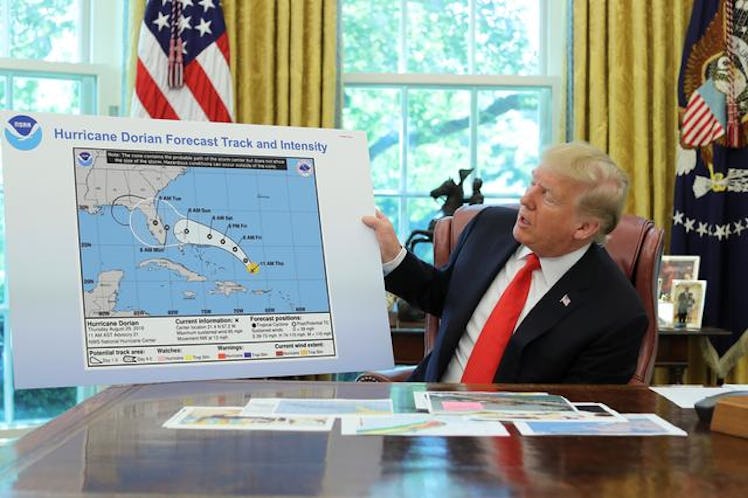 President Trump sharing a forecast of Hurricane Dorian altered to match his prediction regarding Ala...