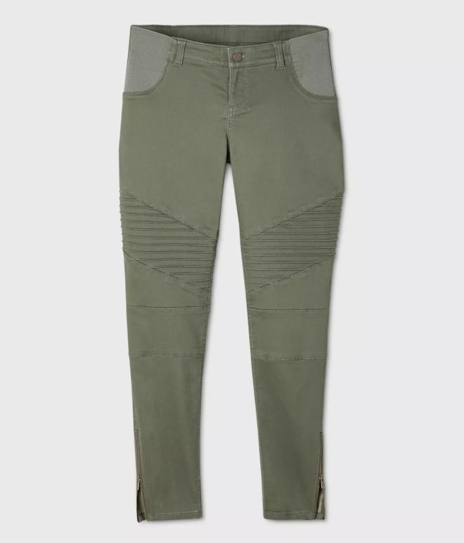 Ingrid & Isabel Maternity Utility Jeggings in Olive