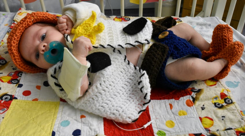 A hospital dressed little NICU babies in Halloween costumes.