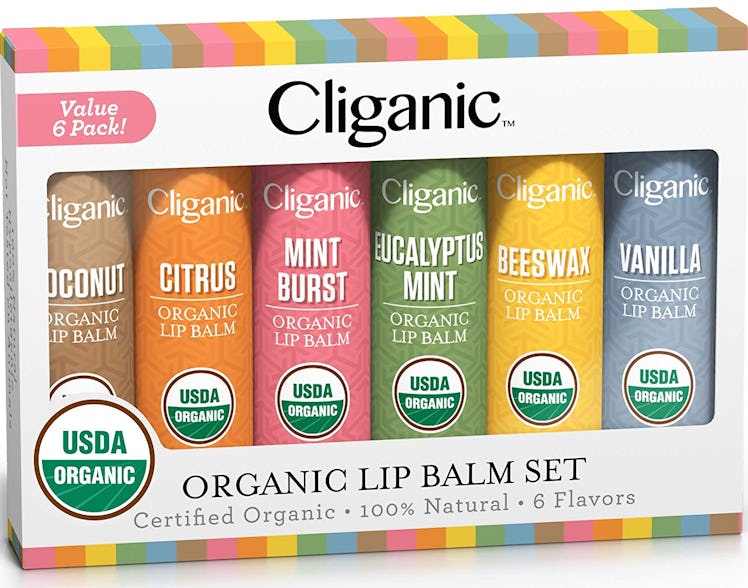Cliganic Organic Lip Balm Set (6-Pack)