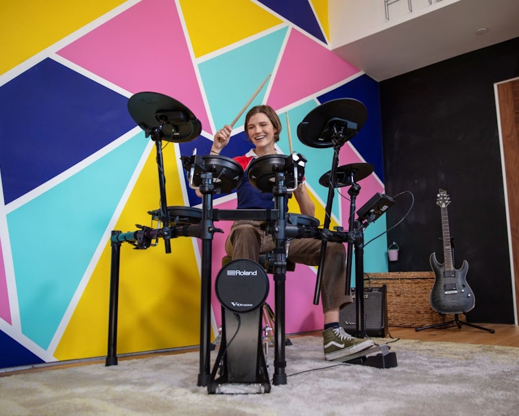 Roland's new V-Drums create acoustic sounds in digital form. 