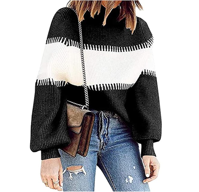 PRETTYGARDEN Striped Sweater
