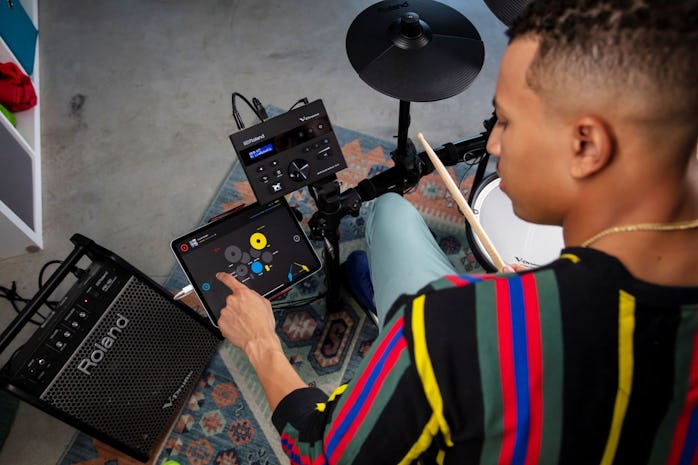 Roland's new V-drums electronic drums create digital audio.