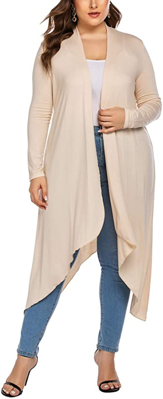 IN’VOLAND Plus-Size Lightweight Long Duster