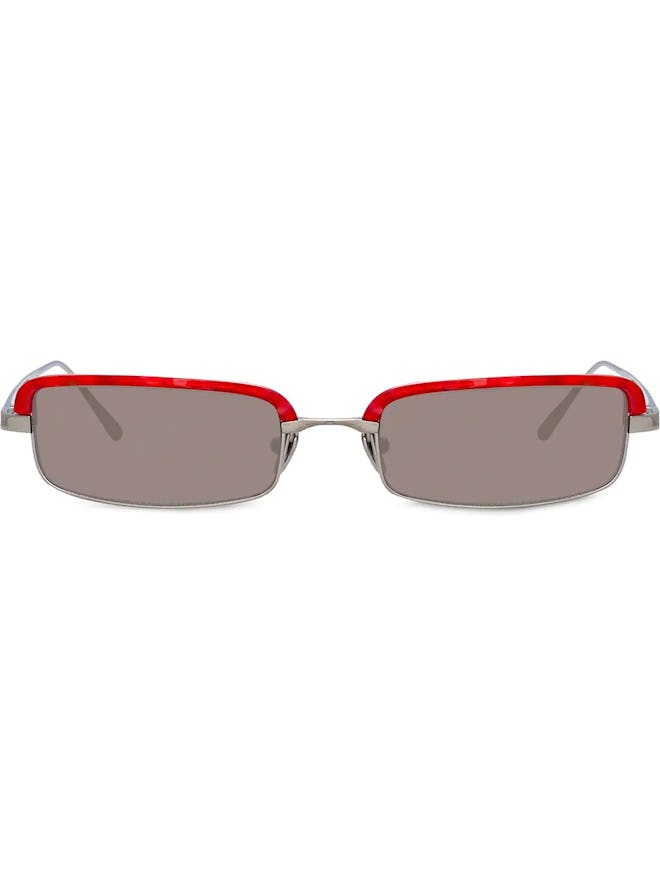 Leona rectangular frame sunglasses