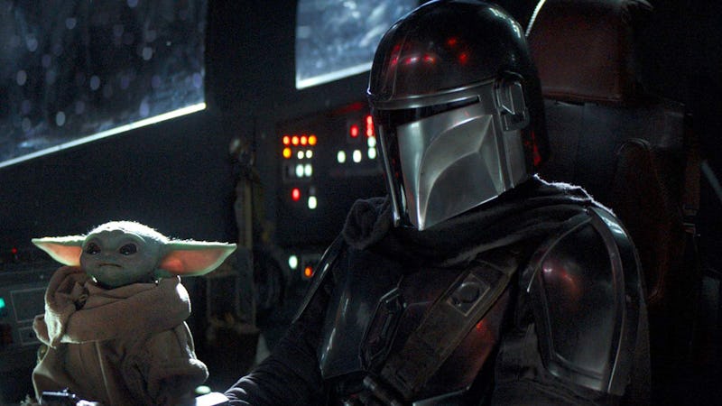 The Mandalorian and Baby Yoda in 'The Mandalorian.'