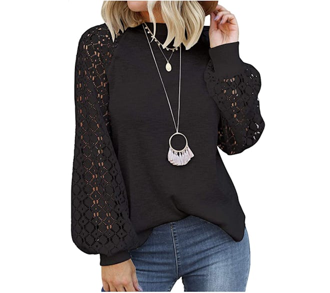 MIHOLL Lace Sleeve Blouse