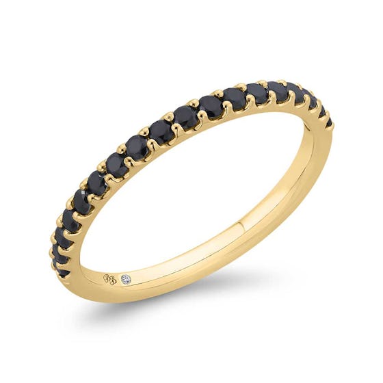 Bella Ponte Black Diamond Band in 14K Yellow Gold