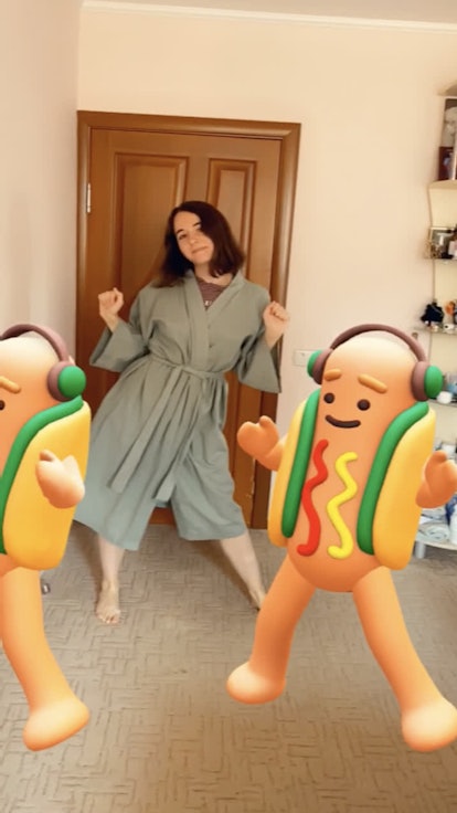Snapchat's Halloween Lenses include an AR hot dog dance party.