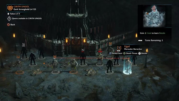 A screenshot from the video game Middle-earth: Shadow of War guide: The Nemesis System