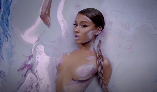 Ariana Grande in the "god is a woman" video