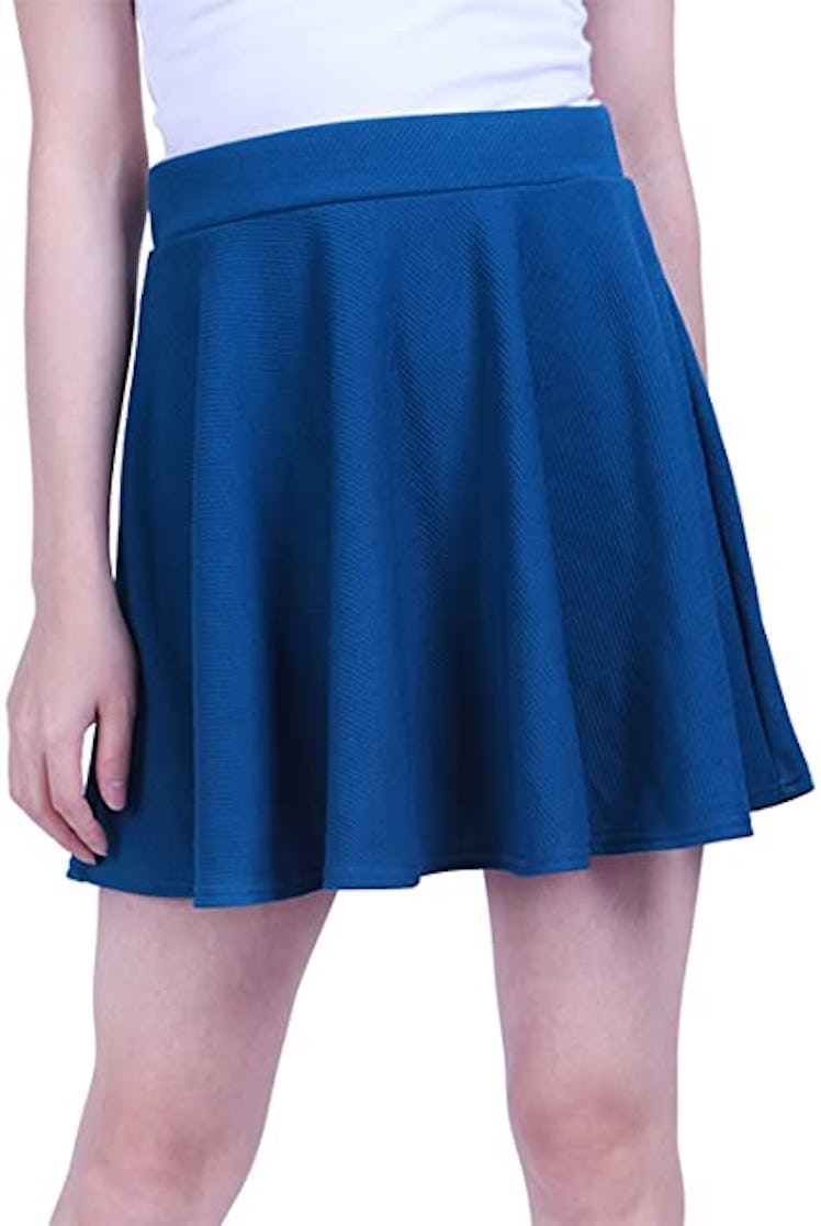 HDE Women's Skater Skirt Pleated Flared A Line Circle Stretch Waist Skater Skirt