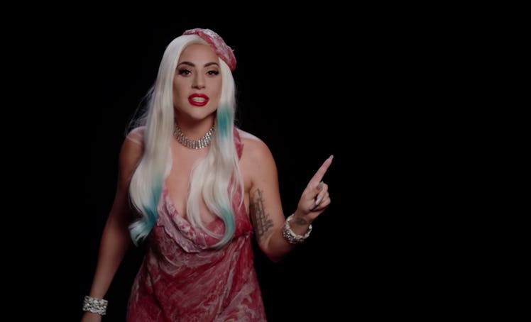 Lady Gaga revived her most iconic looks for a voting PSA video.