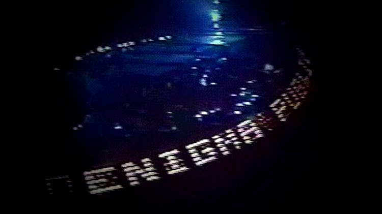 A photo fo a Pink Floyd concert with the "Enigma Publius" name in lights.