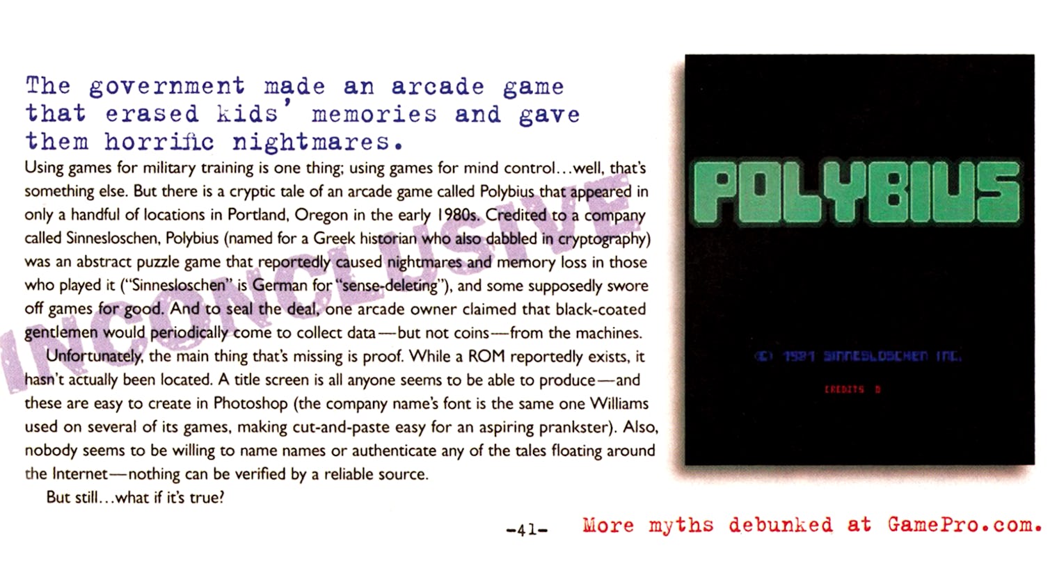 'Polybius' is real