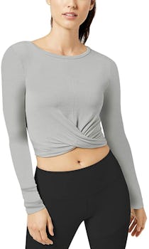 Bestisun Long Sleeve Workout Crop Top