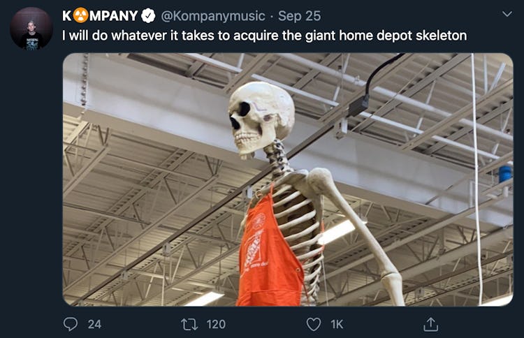 "I will do whatever it takes to acquire the giant home depot skeleton"