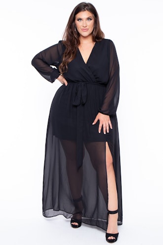 Curvy Sense Plus Size Isis Sheer Maxi Dress