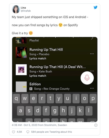 You Can Finally Search For Song Lyrics In Spotify