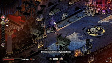 A screenshot of Charon and Zagreus.