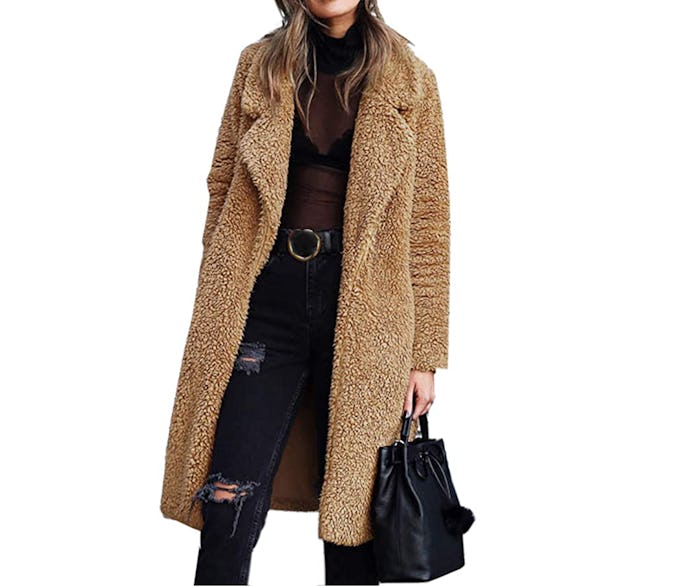 Angashion Fuzzy Fleece Jacket