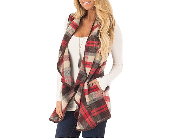 Unidear Casual Plaid Cardigan