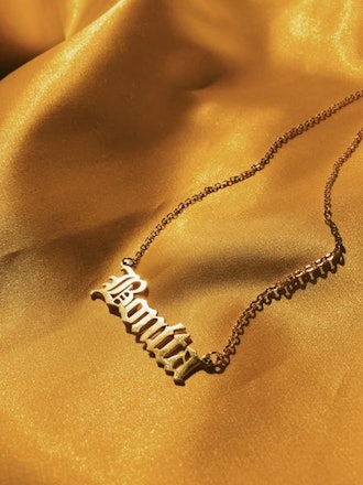 Gold Bonita Nameplate Necklace