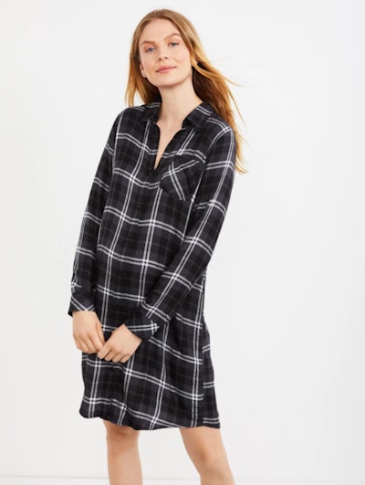 Rails Plaid Button Front Maternity Dress