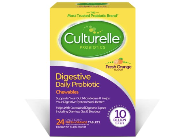 These chewable probiotics for acne have an orange flavor and contain 10 billion CFU's to benefit ski...