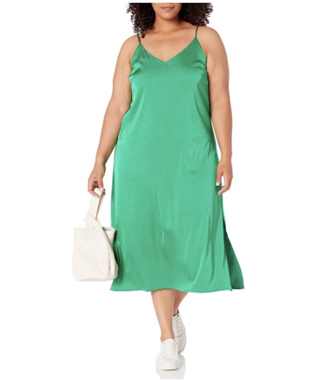 The Drop Ana V-Neck Midi Slip Dress