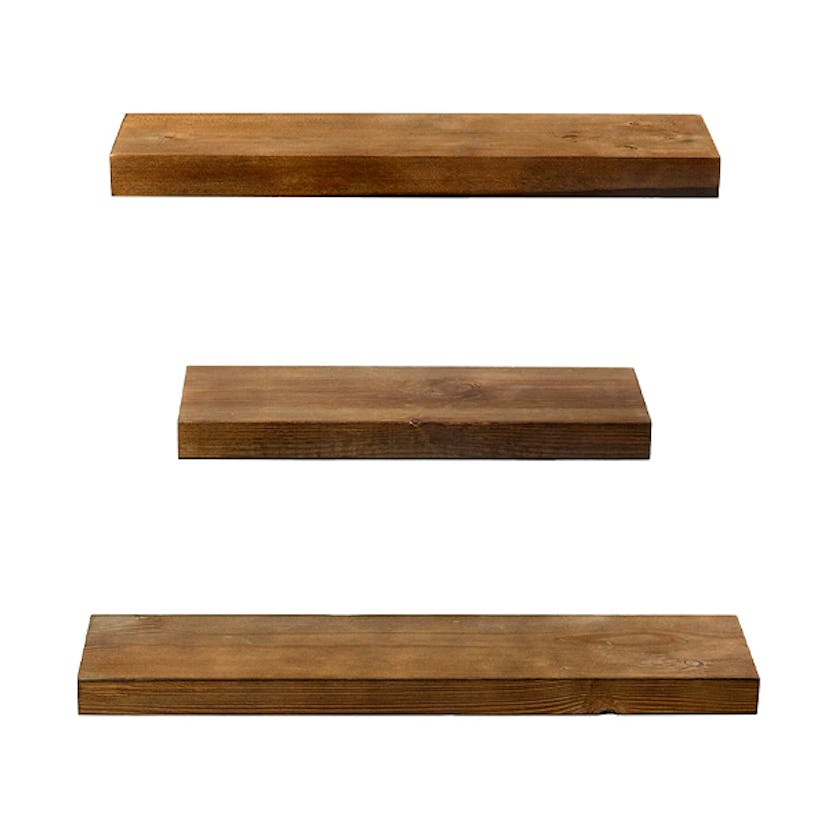 3 Tier Floating Wood Shelf 