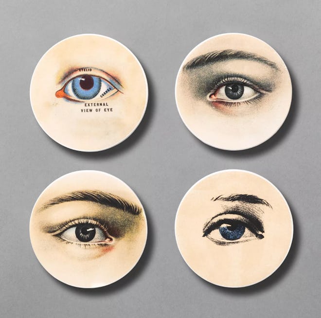 4pc Mysterious Gaze Ceramic Eyes Coaster Set