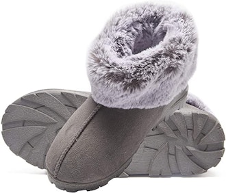 Jessica Simpson Tipped Faux Fur Microsuede Boot Slippers