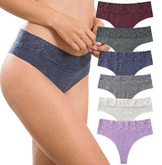 Altheanray Cotton Seamless Thongs (6-Pack)