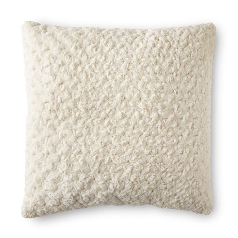 Rosette Plush Decorative Toss Pillow
