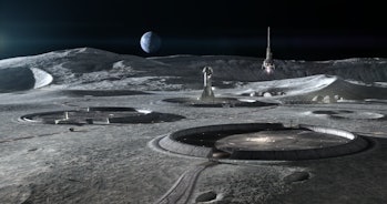 Concept render of moon base