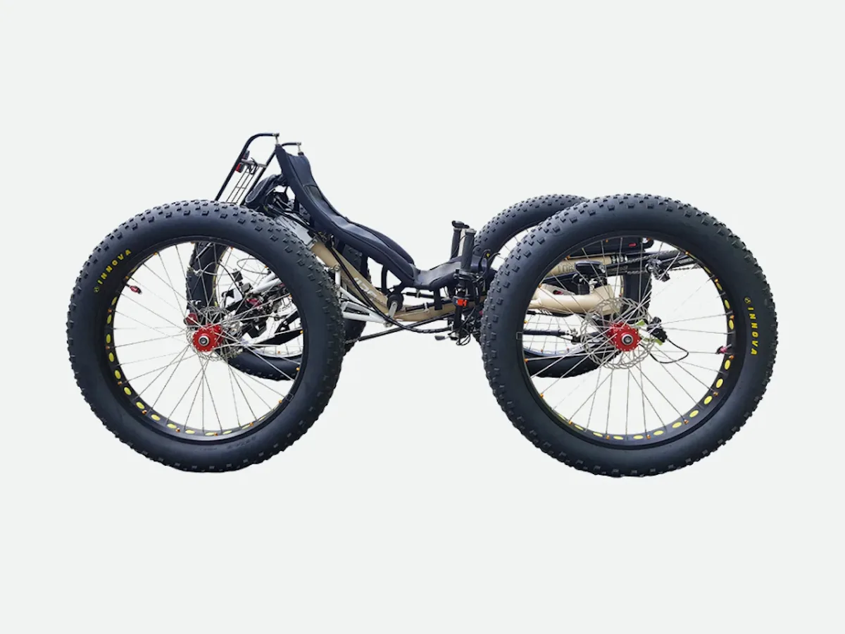This is what happens when you turn an electric bike into a 4WD dune buggy This is what happens when you turn an electric bike into a 4WD dune buggy
