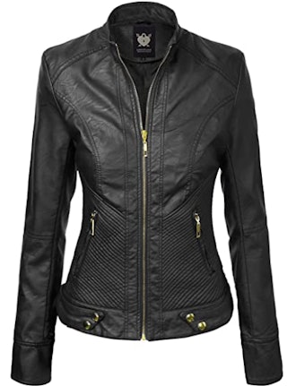 Lock And Love Faux Leather Jacket 