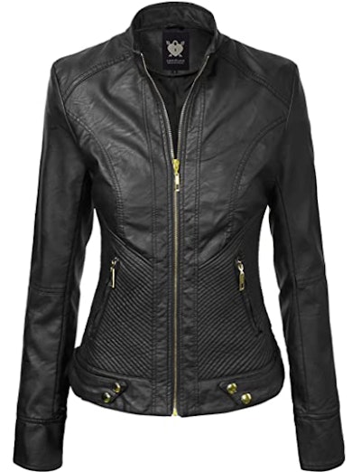 Lock And Love Faux Leather Jacket 
