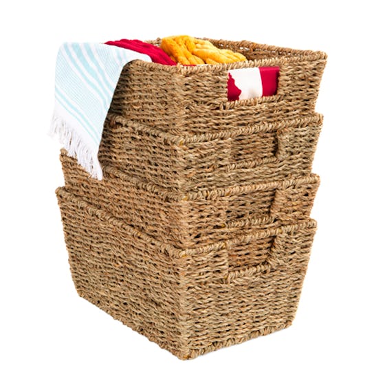 Stackable Seagrass Storage Baskets