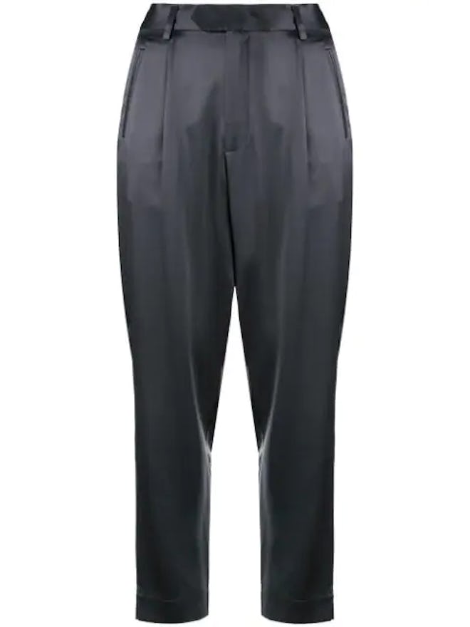 High waist tapered trousers