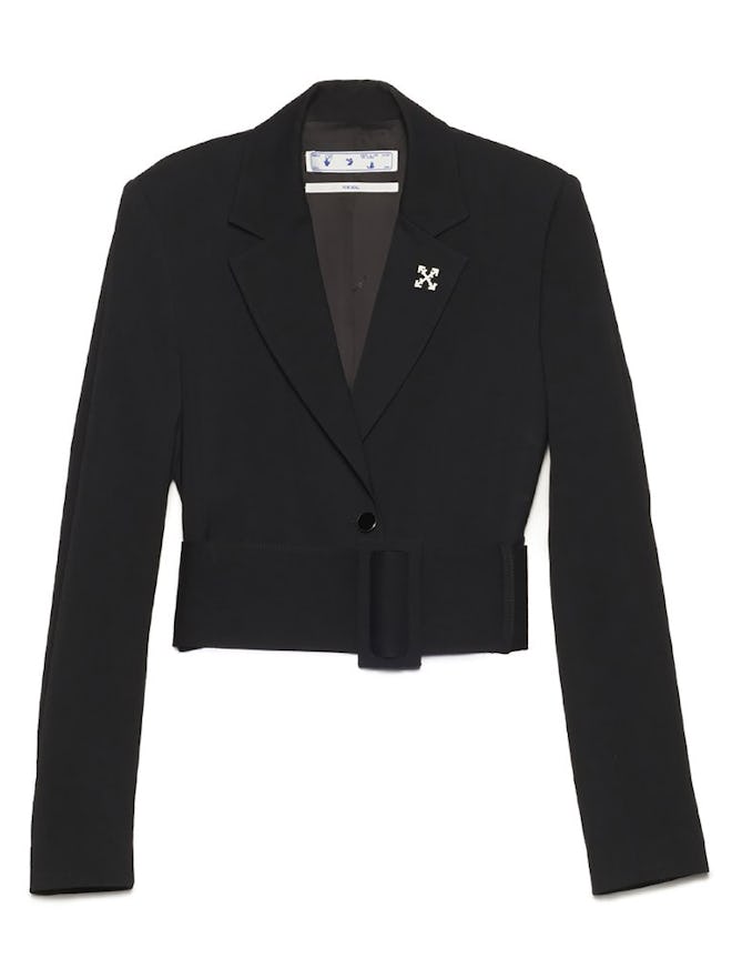 Off-White Belted Cropped Blazer
