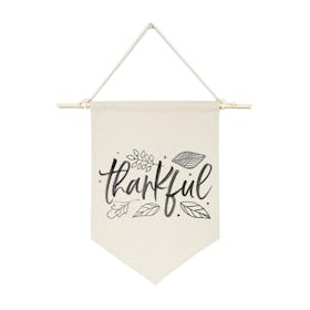 Thankful Hanging Wall Canvas Banner