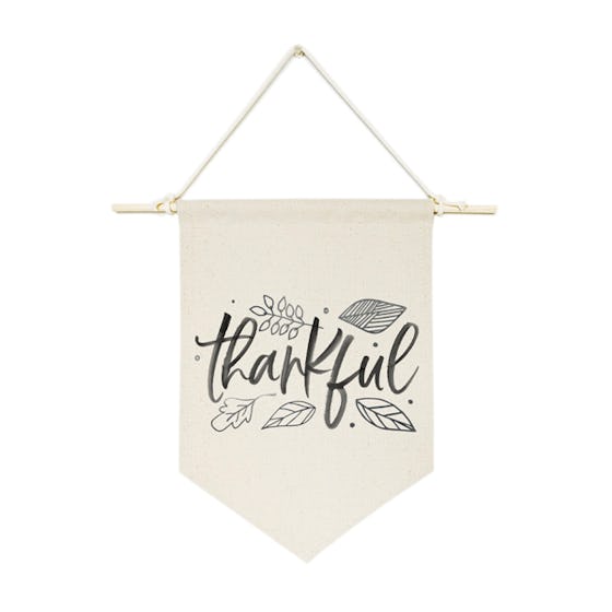 Thankful Hanging Wall Canvas Banner