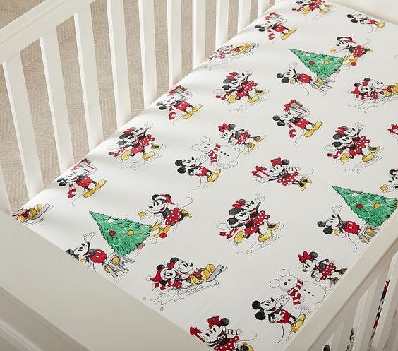 Christmas shop cot sheets