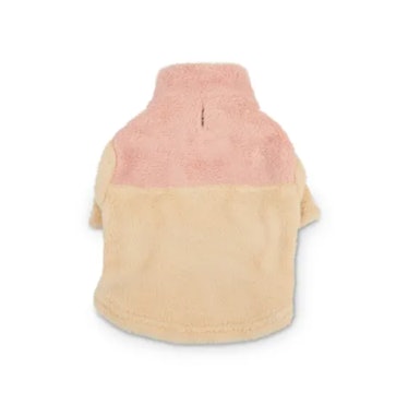 Reddy Pink & Olive High-Pile Fleece Dog Sweater, X-Small