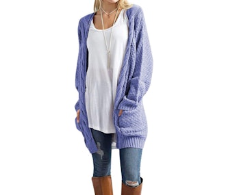 Traleubie Long Sleeve Chunky Cardigan Sweater