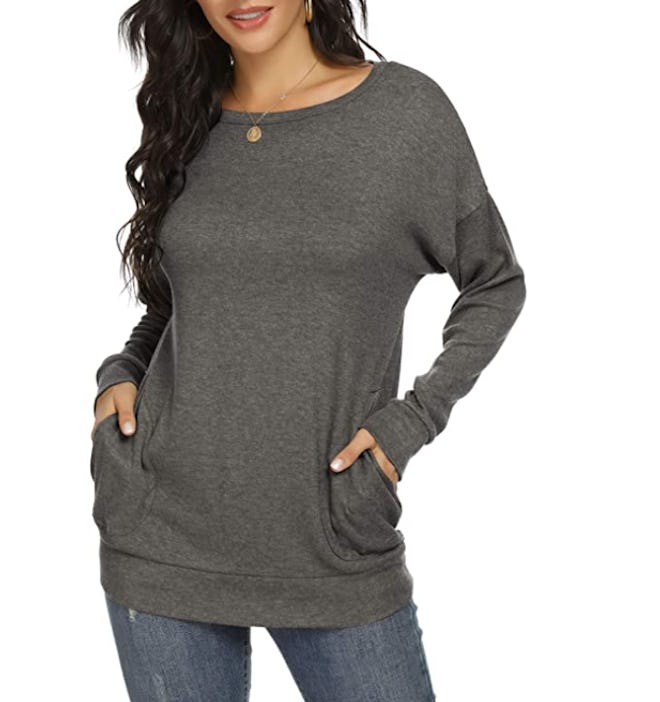 YSYOKOW Women's Casual Long Sleeve Tunic 