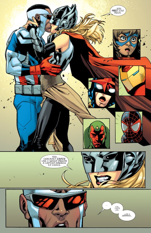 Avengers Thor Sam Wilson Jane Foster Kiss